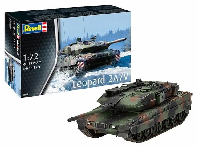 Leopard 2A7V Model Set Kit 1:72 DS Modellismo Leopard 2A7V Model Set Kit scala 1:72 Revell