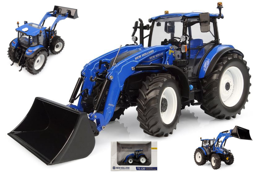 Trattore New Holland T5.120 Dual Command with Frontloader 1:32 DS Modellismo Trattore Holland T5.120 Dual scala 1:32
