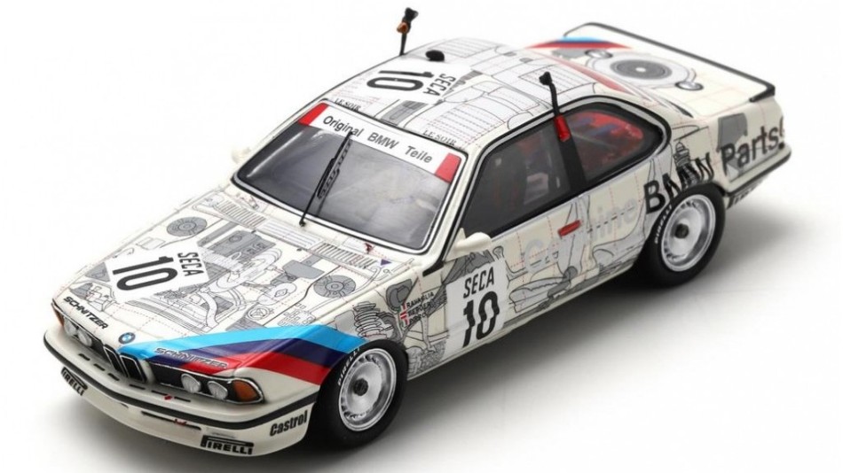 BMW 635 Csi N.10 24 H Spa 1986 E.Pirro-R.Ravaglia-G.Berger 1:43 DS Modellismo BMW 635 Csi 24 H Spa 1986 scala 1:43