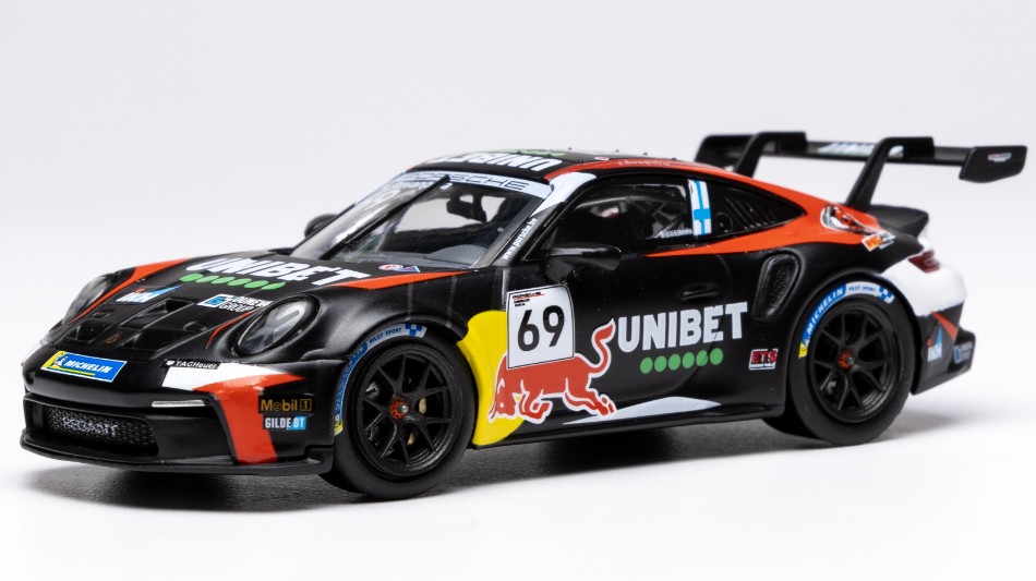 Porsche 911 GT3 Cup (992) N.69 Porsche Cup Zolder 2024 K.Rovanpera 1:43 DS Modellismo Porsche 911 GT3 Cup Porsche Cup scala 1:43