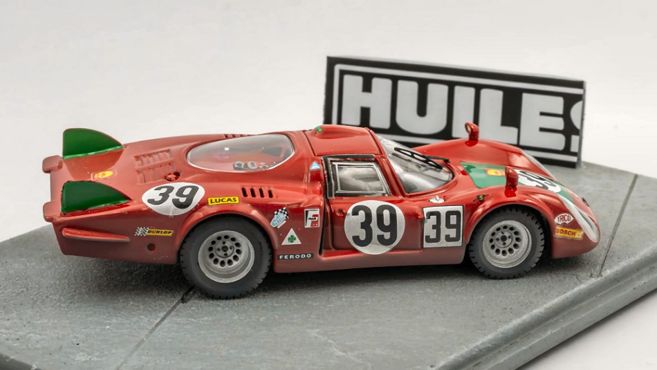 Alfa Romeo 33.2 N.39 24 H Le Mans 1968 Ignazio Giunti Diorama 1:43 DS Modellismo Alfa Romeo 33.2 24 H Le Mans 1968 scala 1:43
