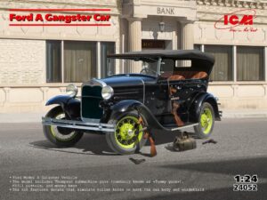 Ford Model A Gangster Car W/Guns scala 1:24