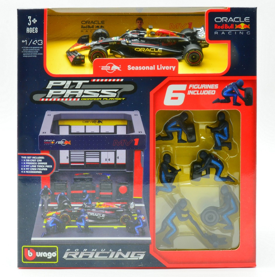 Pit Stop Set Red Bull RB19 N.1 Max Verstappen 2023 1:43 DS Modellismo Pit Stop Set Red Bull RB19 Max scala 1:43