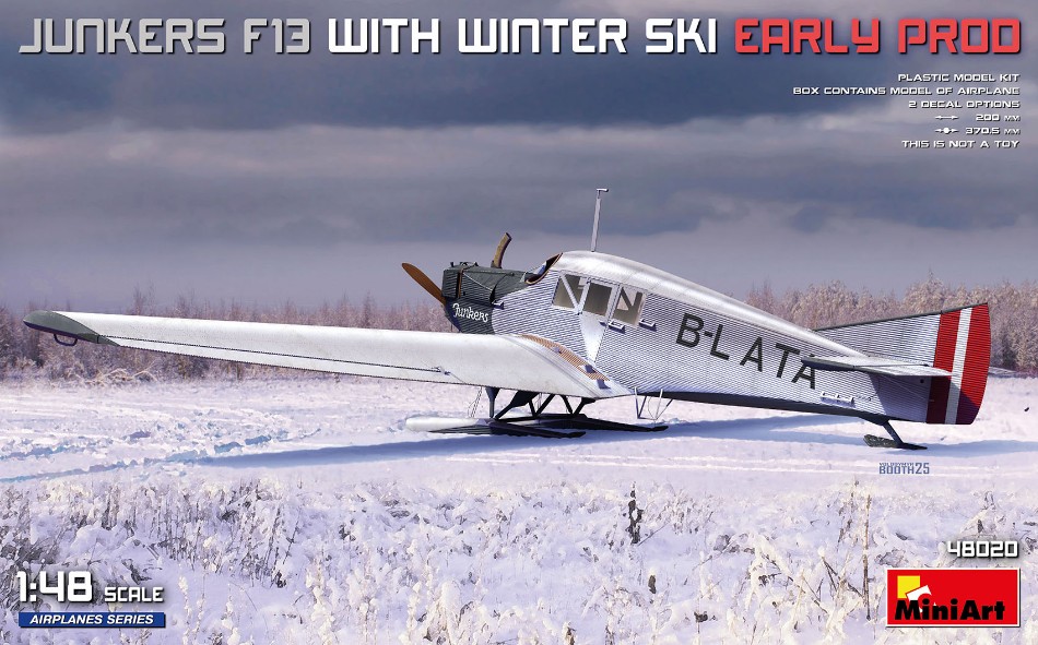 Junkers F13 with Winter Sky Early Prod.Kit 1:48 DS Modellismo Junkers F13 with Winter Sky Early scala 1:48