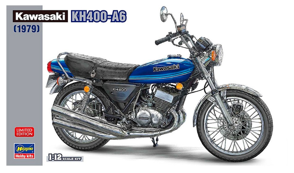 Kawasaki Kh400-A6 Kit 1:12 DS Modellismo Kawasaki Kh400-A6 Kit scala 1:12 Hasegawa