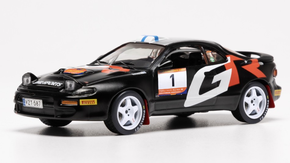 Toyota Celica GT 4 Turbo N.1 Rally Costa Brava 2025 Latvalla-Hussi 1:43 DS Modellismo Toyota Celica GT 4 Turbo Rally scala 1:43