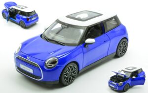 Mini Cooper Se 2024 Blue W/White scala 1:24