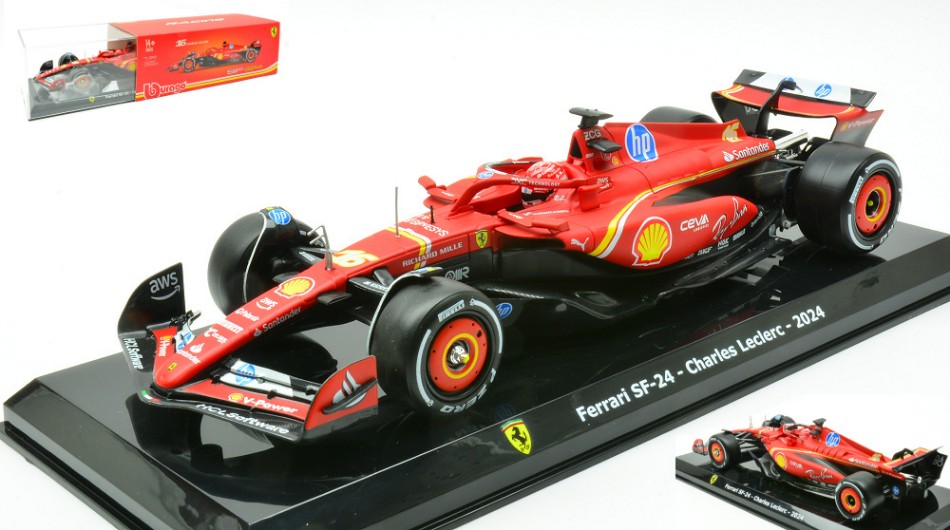 Ferrari SF-24 N.16 2024 Charles Leclerc Signature 1:24 DS Modellismo Ferrari SF-24 2024 Charles scala 1:24