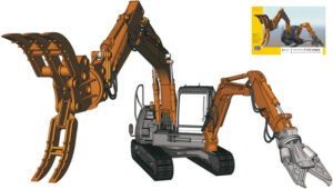 Hitachi Duople Arm Working Kit scala 1:35