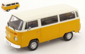 VW T2B Bus 1972 Yellow W/White scala 1:18