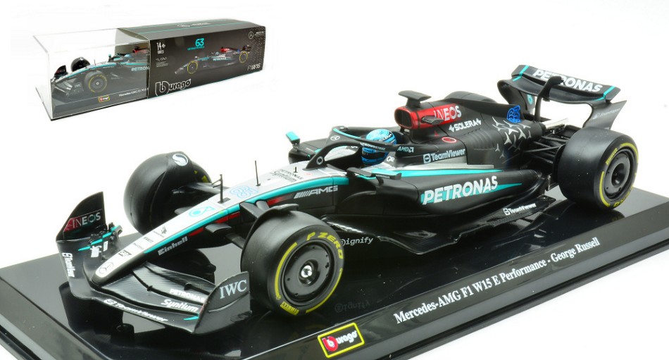 Mercedes AMG W15 N.63 2024 Geroge Russell Signature 1:24 DS Modellismo Mercedes AMG W15 2024 Geroge scala 1:24