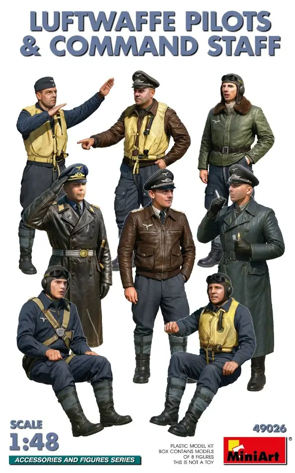 Luftwaffe Pilots and Command Staff Kit 1:48 DS Modellismo Luftwaffe Pilots Command Staff scala 1:48