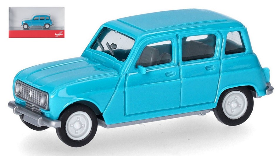 Renault R4 Turchese 1:87 DS Modellismo Renault R4 Turchese scala H0 1:87 Herpa