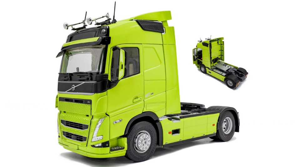 Volvo FH Globetrotter XL 2023 Neon Green 1:24 DS Modellismo Volvo Fh Globetrotter Xl 2023 scala 1:24