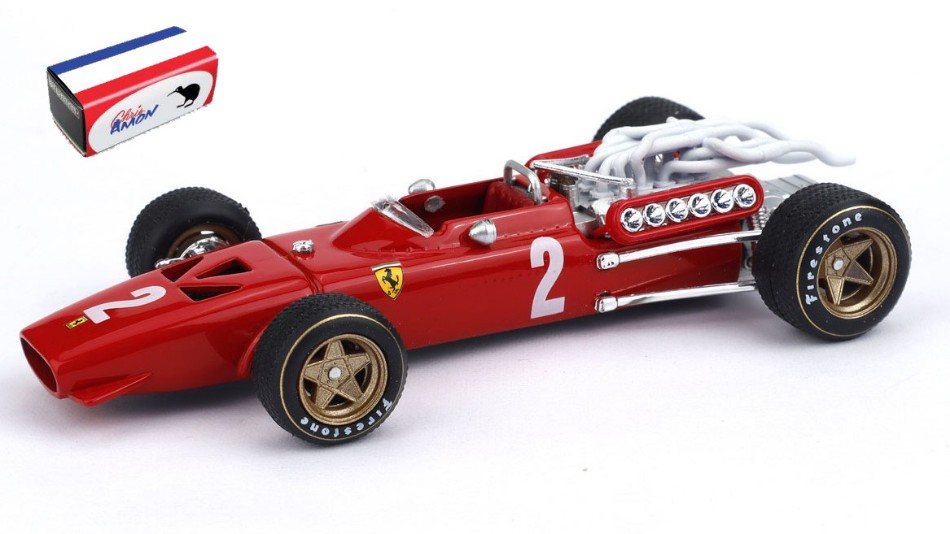 Ferrari 312 F1 Chris Amon 1967 N.2 GP Italia 1:43 DS Modellismo Ferrari 312 F1 Chris Amon 1967 GP scala 1:43