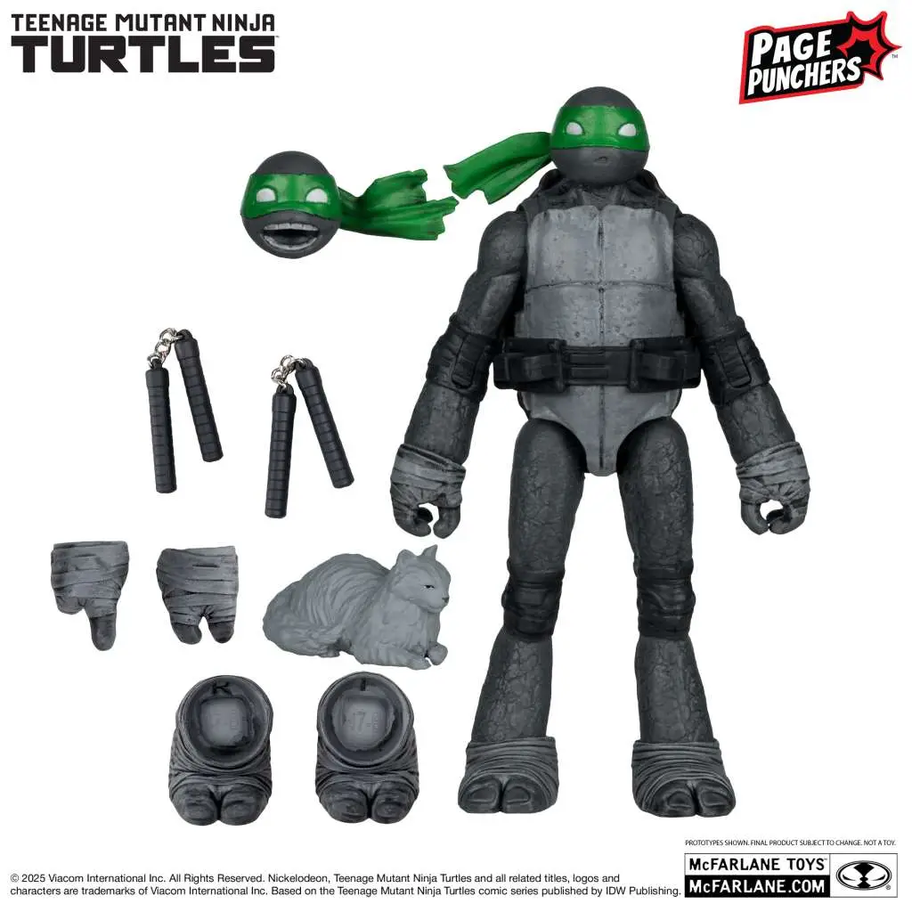 Teenage Mutant Ninja Turtles 5inch Michelangelo Figure with Comic (B,W&G Variant) DS Modellismo Teenage Mutant Ninja Turtles 5inch