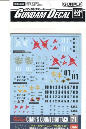 Gundam Decal Chars C Att Ef GD71 scala 1/144