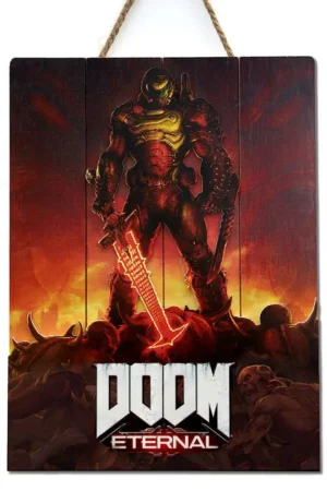Poster Doom Eternal in legno