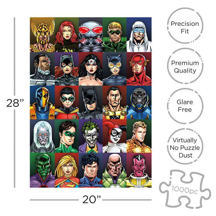 DC Faces 1000 pcs Puzzle DS Modellismo Dc Faces 1000 Puzzle AQUARIUS ENT