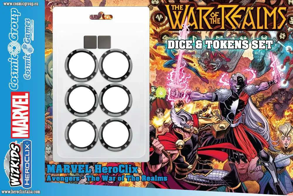 Mhc Avengers War OF Realms Dice & Token DS Modellismo Mhc Avengers War Realms Dice & Token