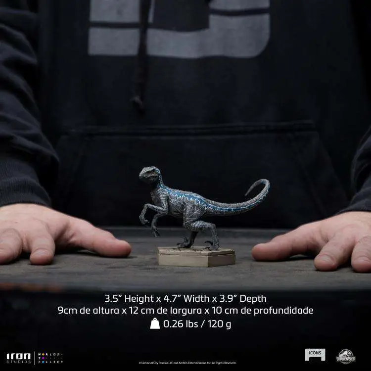 Statua JW Icons Velociraptor Blue DS Modellismo Statua Jw Icons Velociraptor Blue