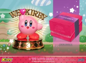 Statua We Love Kirby in metallo