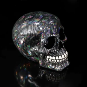 Decorazione Skull Holographic Silver