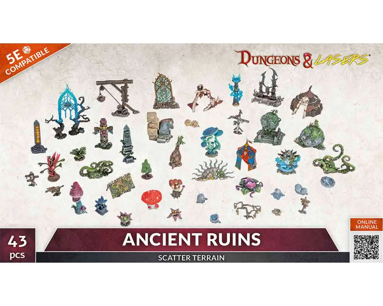 Dungeons & Lasers - ANCIENT RUINS SCATTER TERRAIN DS Modellismo Dungeons & Lasers Ancient Ruins Scatter