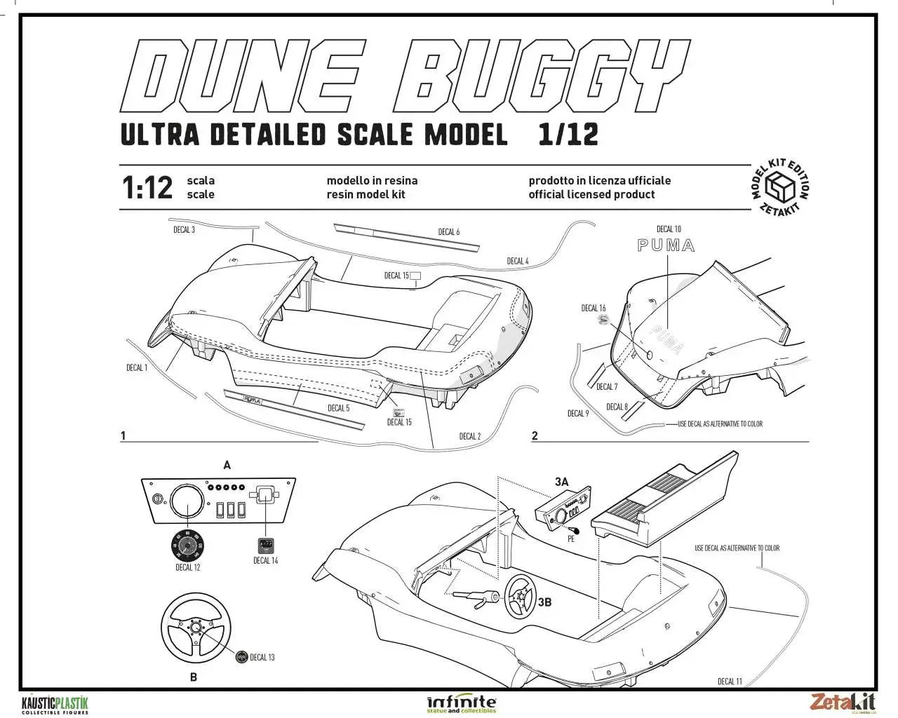 Dune Buggy Model Kit 1/12 DS Modellismo Dune Buggy Model Kit scala 1/12