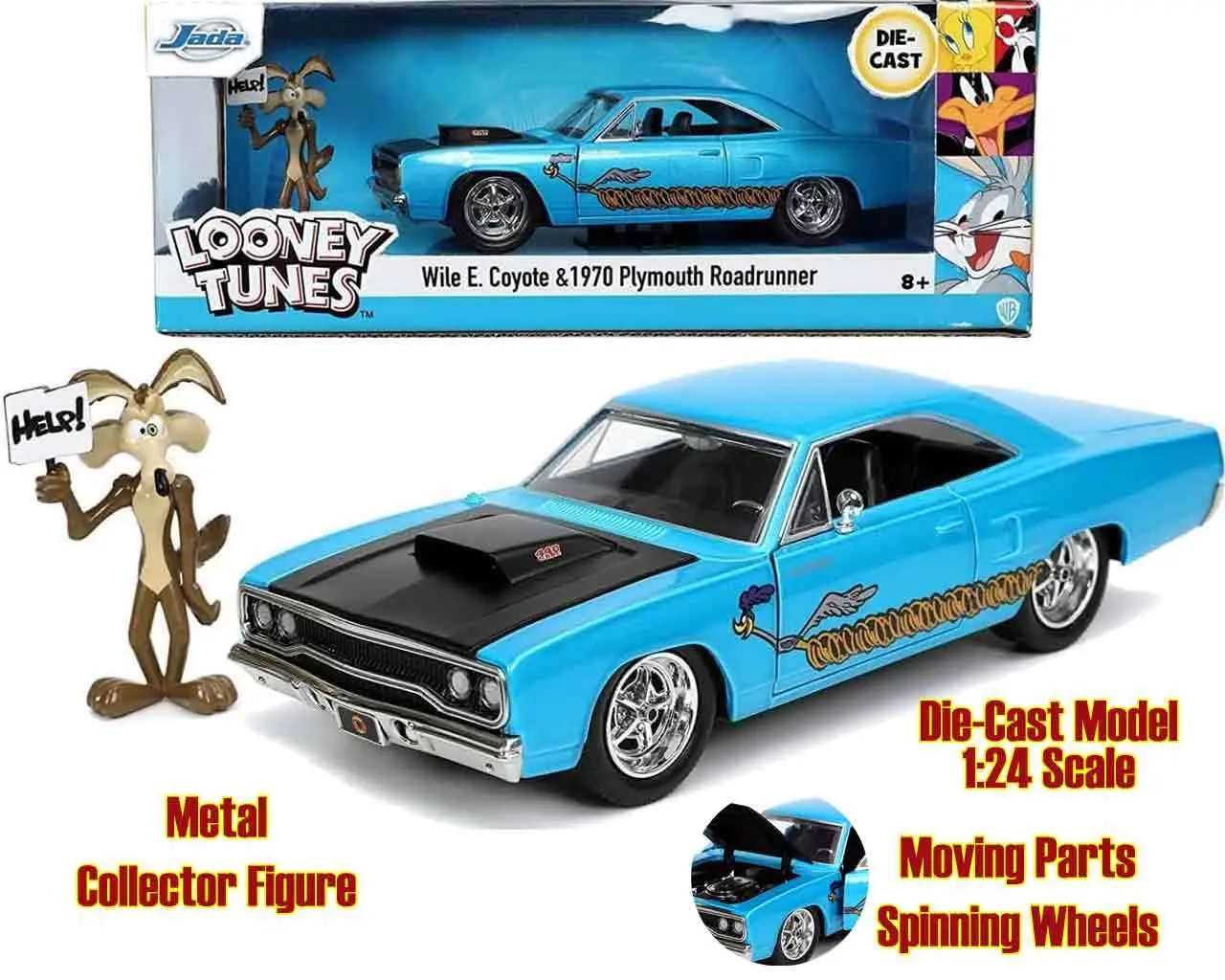 Looney Toones 1970 Playmouth Roadrunner & Coyote 1/24 Die-Cast Model DS Modellismo Looney Toones 1970 Playmouth scala 1/24