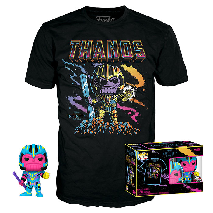 FUNKO TEE+POP Thanos Blacklight S DS Modellismo Funko TEE+Pop Thanos Blacklight S