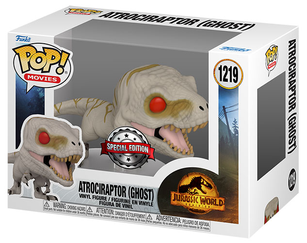 FUNKO POP Jurassic World 3 Atrociraptor (Ghost) 1219 DS Modellismo Funko POP Jurassic World 3 Atrociraptor