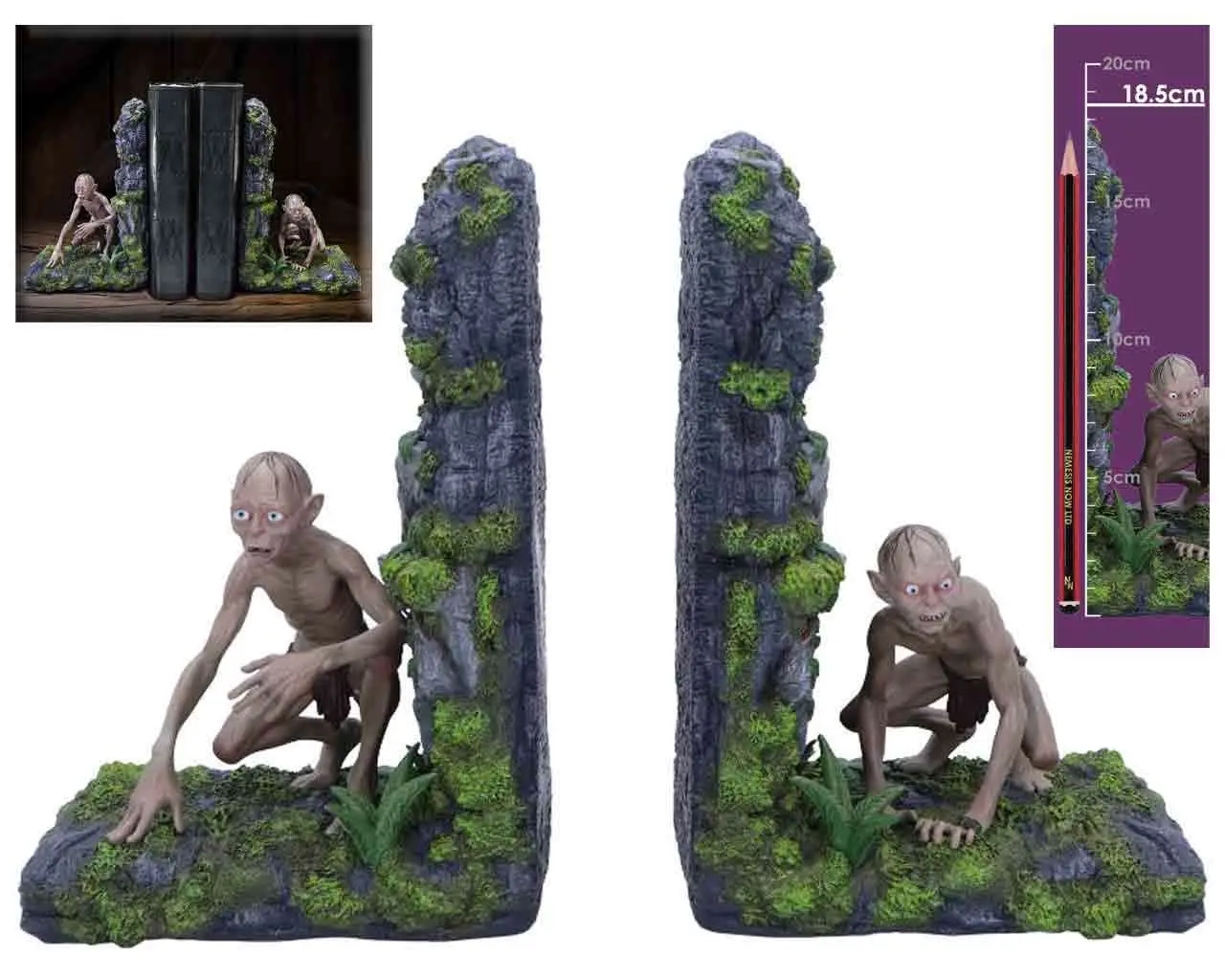 Fermalibri Il Signore degli Anelli Gollum And Smeagol Book Ends DS Modellismo Fermalibri Il Signore degli Anelli Gollum