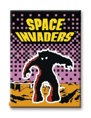 Calamita Space Invaders Moon Flat Magnet