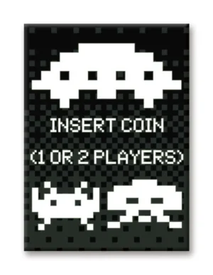 Calamita Space Invaders Insert Coin Flat