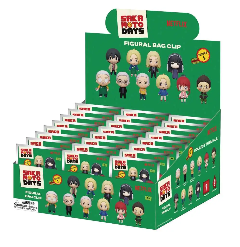Clip ferma sacchetti Moschettone Sakamoto Days S.1 Blind Box Display (24) DS Modellismo Clip ferma sacchetti Moschettone Sakamoto