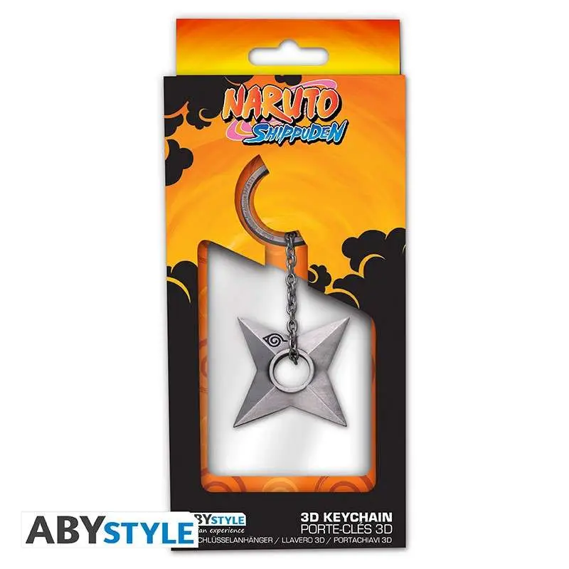 Portachiavi Naruto Shippuden Shuriken Konoha 3d DS Modellismo Portachiavi Naruto Shippuden Shuriken Konoha