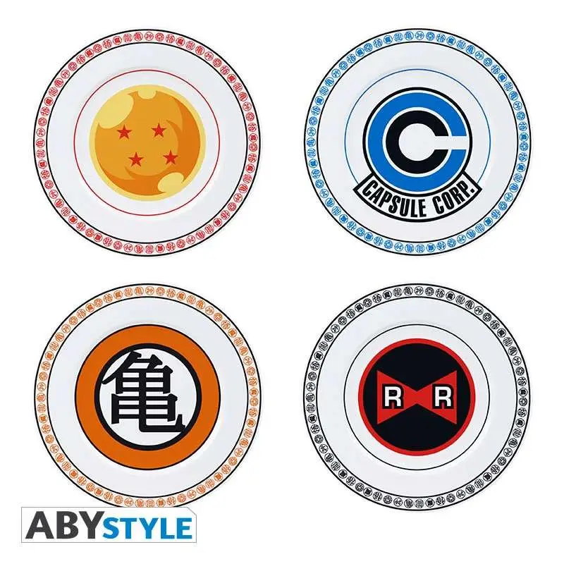 Piatto Dragon Ball emblema Set (4x) DS Modellismo Piatto Dragon Ball emblema (4x)