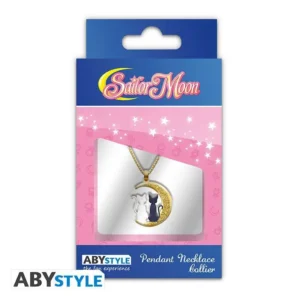 Collana Sailor Moon Cats on Moon Pendant