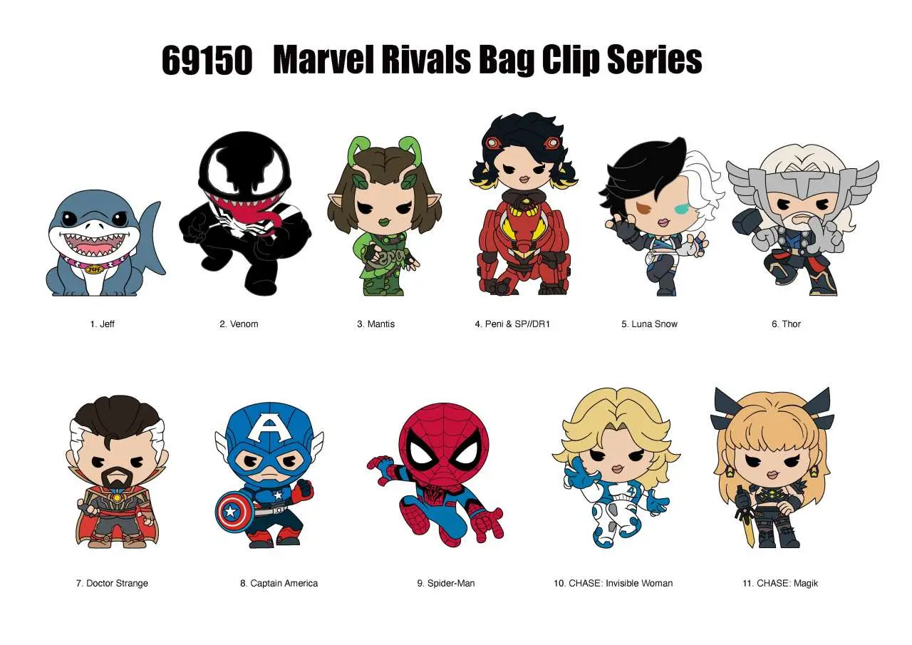 Clip ferma sacchetti Moschettone Marvel Rivals Blind Box Display (24) DS Modellismo Clip ferma sacchetti Moschettone Marvel