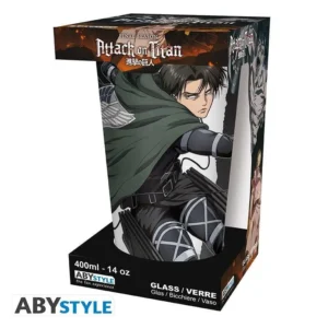 Bicchiere Attack on Titan Levi s4 in vetro l