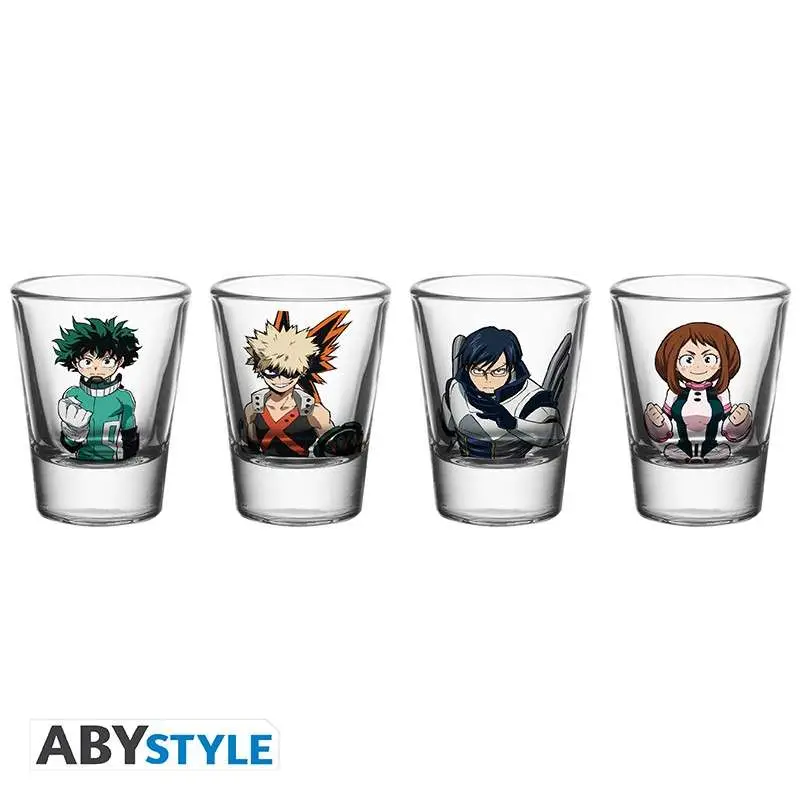 Bicchiere my Hero Academia Heroes Shooters Set (4x) DS Modellismo Bicchiere my Hero Academia Heroes Shooters