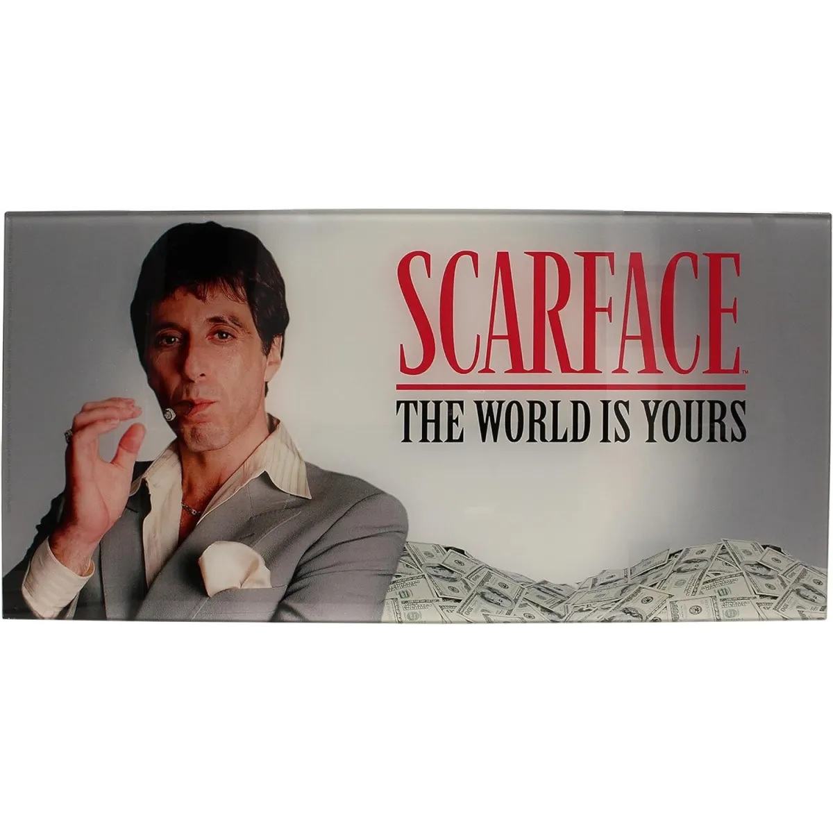 Poster Scarface the World IS Yours Gray Background 60x30 cm in vetro DS Modellismo Poster Scarface World Is Yours Gray