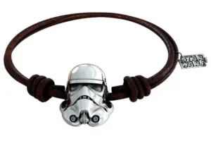 Braccialetto sw Stormtrooper Silver Brwn Lth