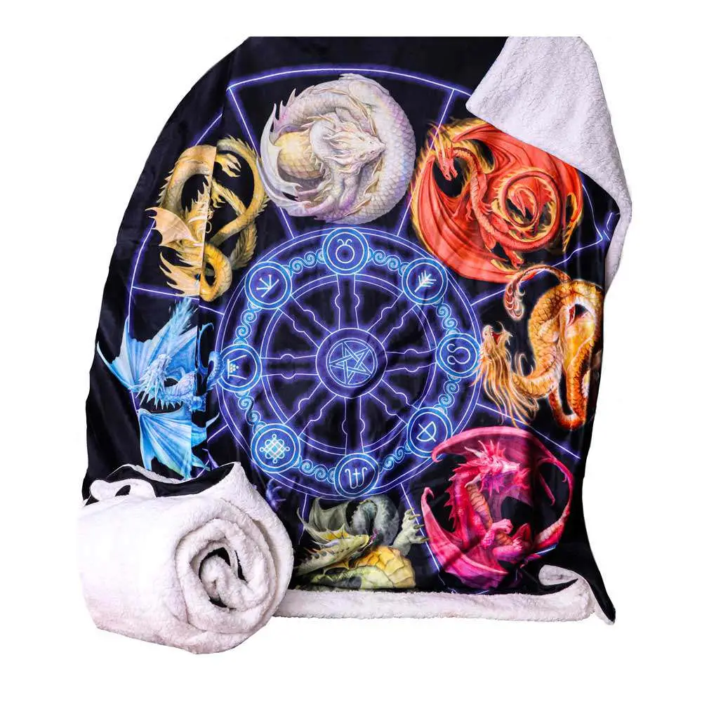Coperta Throw Dragons of The Sabbats Anne Stokes DS Modellismo Coperta Throw Dragons Sabbats Anne Stokes