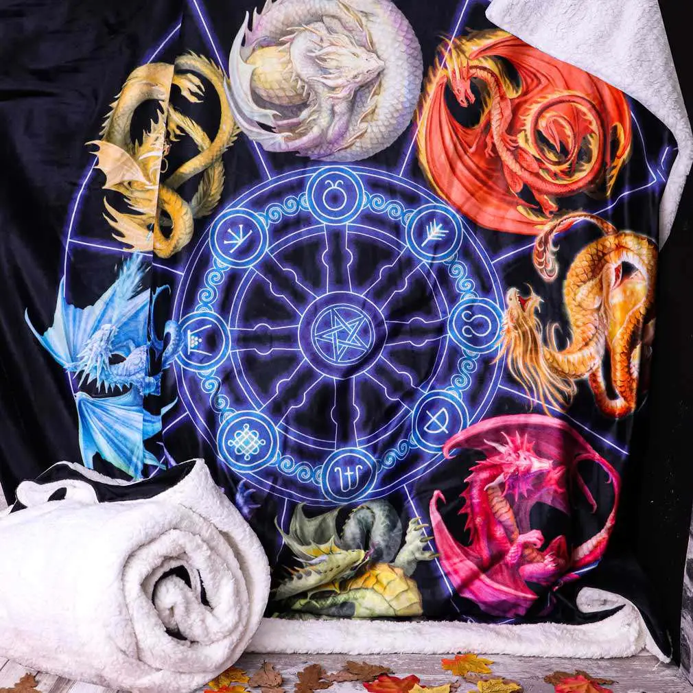 Coperta Throw Dragons of The Sabbats Anne Stokes DS Modellismo Coperta Throw Dragons Sabbats Anne Stokes
