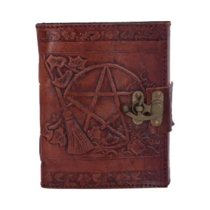 Agenda Leather Diary Embossed Pent/broom