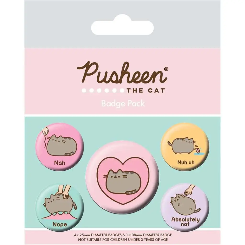 Spilla Pusheen Nah Badge Pack DS Modellismo Spilla Pusheen Nah Badge