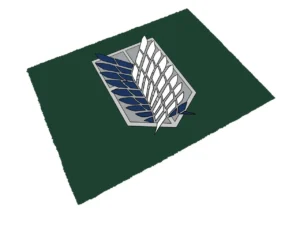 Zerbino Attack on Titan 60x40 emblema Scout