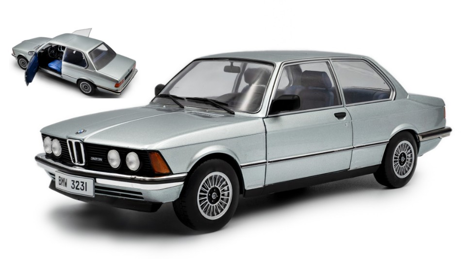 BMW 3-SERIES 323I (E21) 1980 Met.Silver 1:18 DS Modellismo BMW 3-SERIES 323I 1980 Met.Silver scala 1:18